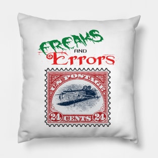 Freaks and Errors Stamps Pillow