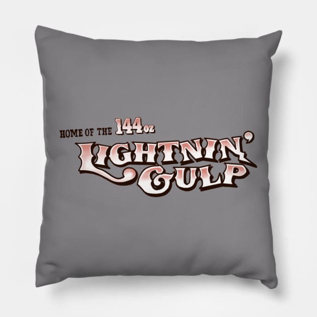 Lightning Gulp Logo Pillow by TeapotGhost