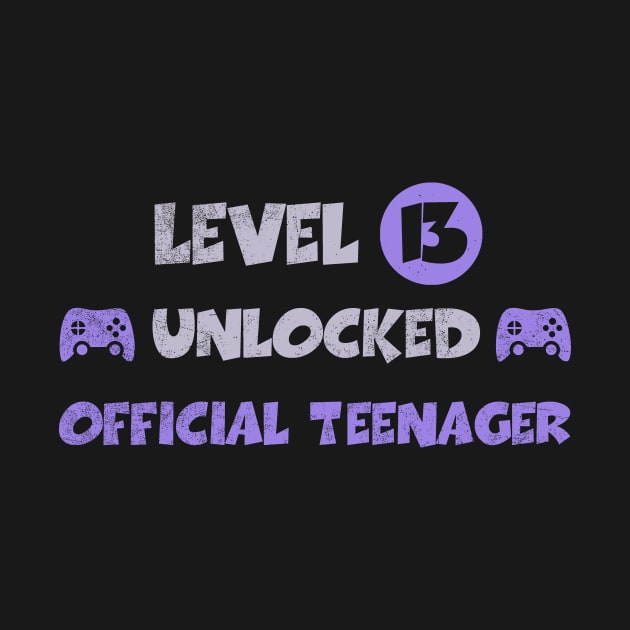 Level 13 Unlocked Officialnager Control Game Gamer MMORPG 13th Birthdaynager Bday Party by NickDezArts