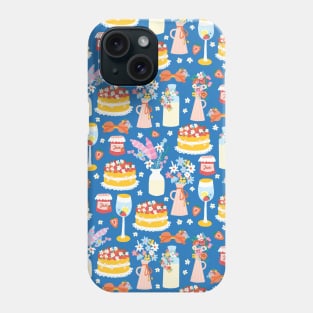 Summer Garden Party Blue Phone Case