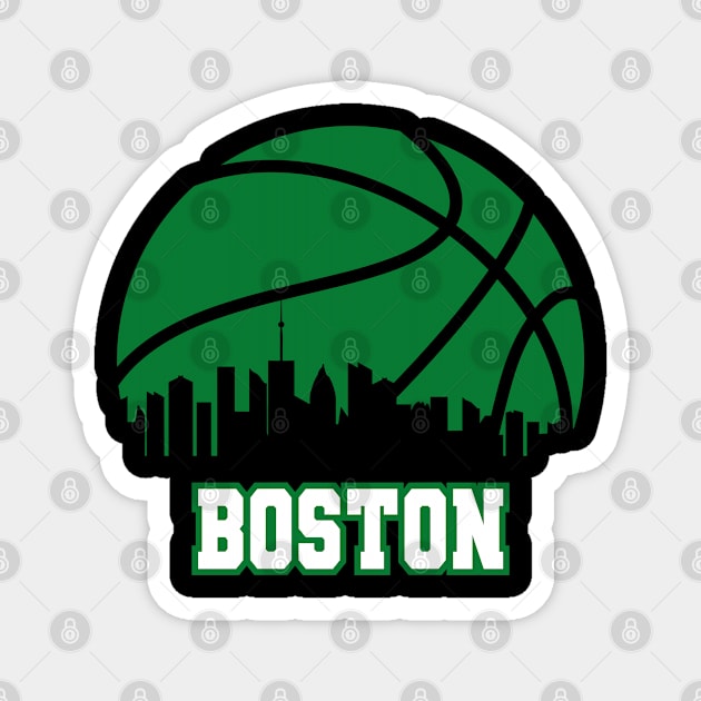 Boston Basketball Retro Magnet by Jurou