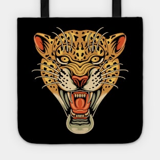 Head leopard tattoo Tote