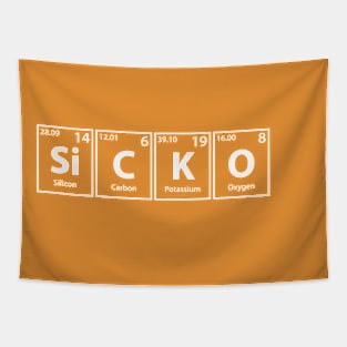 Sicko (Si-C-K-O) Periodic Elements Spelling Tapestry