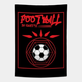 Football - Soccer In Unity Red Tapestry