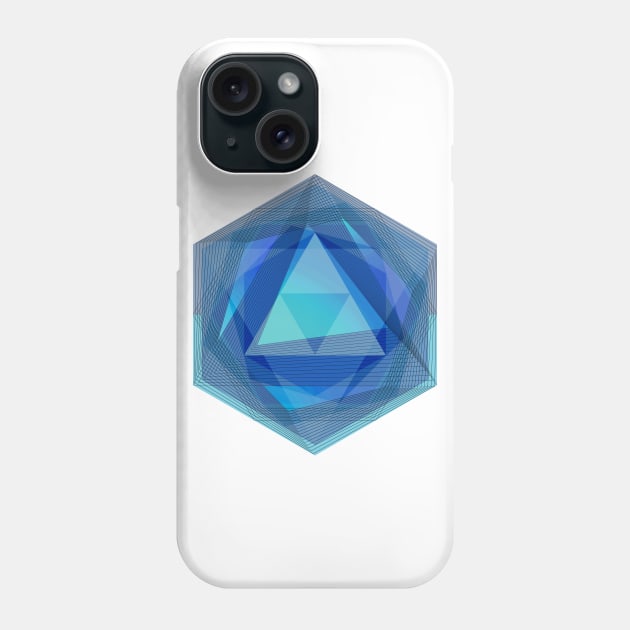 Jewel Lines - Sapphire & Cobalt Phone Case by micklyn