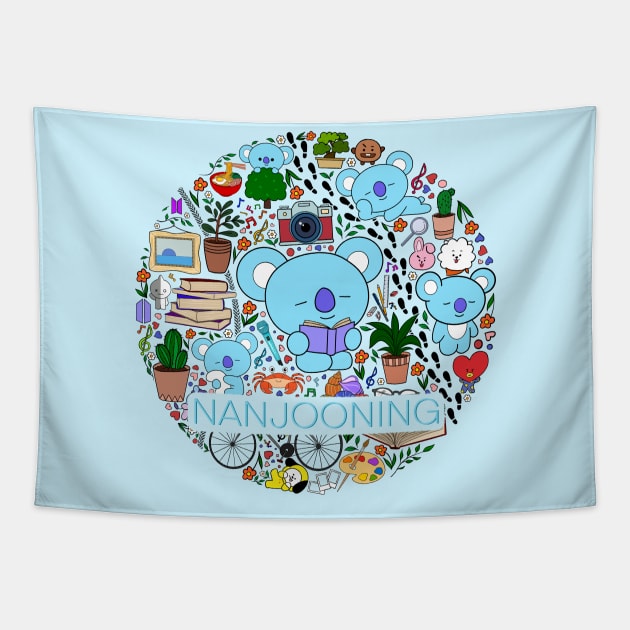 Namjooning Koya, BT21, BTS, Kim Namjoon, RM, Rap Monster, Joonie Tapestry by SemDesigns