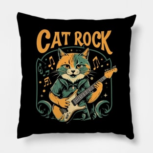 Cat rock Music Pillow