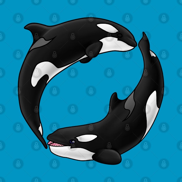 Double Orca Circle by Art by Aelia