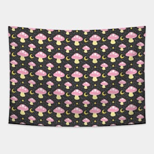 Pastel Pink Mushrooms Tapestry