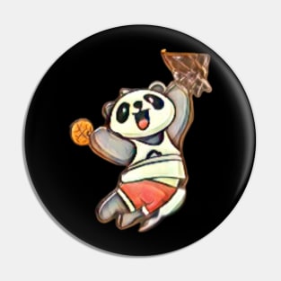 panda playing basketball Pin