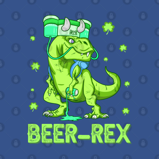 Disover Beer-Rex - St Patrick's Day T-Rex - T Rex St Patricks Day - T-Shirt