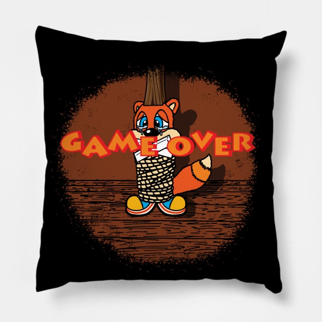 Game Over Pillow by Daletheskater