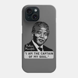 Nelson Mandela Portrait And Quote Phone Case