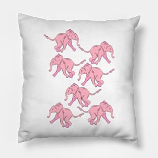 Pretty pink elephants Pillow