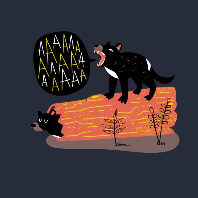 Screaming Tasmanian Devil by grrrenadine