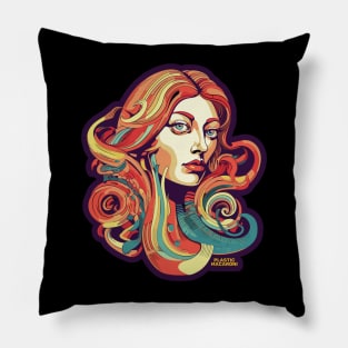 Plastic Macaroni Boho Trippy Hippy Vintage Noodle Pillow