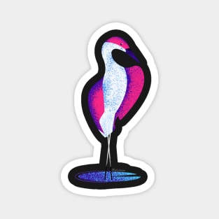 Beautiful swan pink and purple grainy textured illustration. Magnet