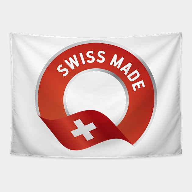 Swiss Made Patriotic Tapestry by The Lucid Frog