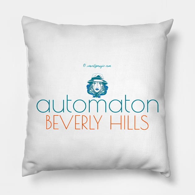 Automaton Beverly Hills Logo Design Pillow by LeftBrainExpress