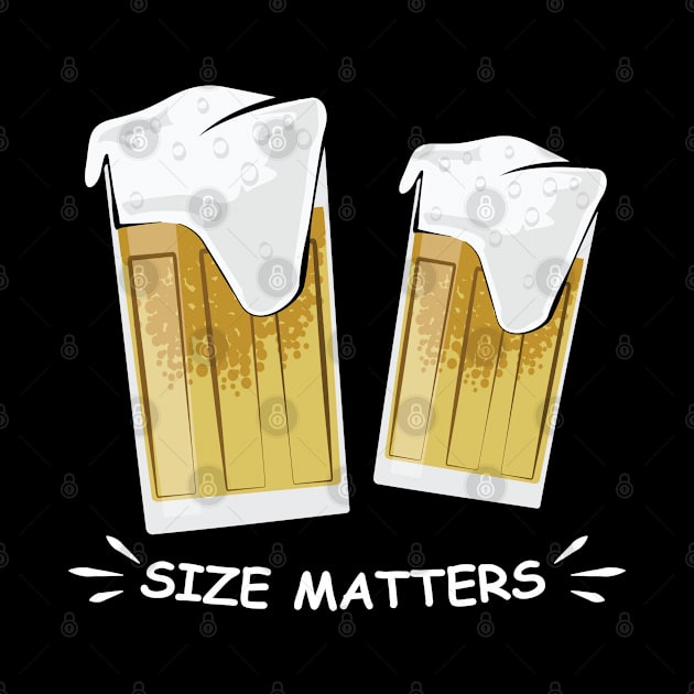 Size Matters - Beer - Funny Illustration by DesignWood Atelier