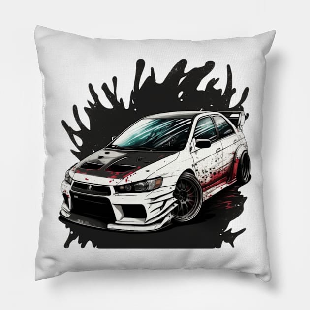 Mitsubishi Evo Pillow by Evergreen Market