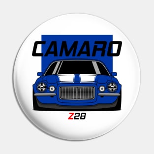Front Racing Blue Camaro Z 28 Pin
