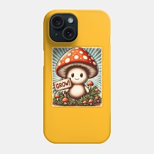 Mushroom to Grow2 - Nature-Inspired T-Shirt Design Phone Case