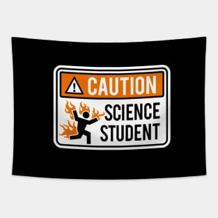 Caution science student - physics / chemistry Tapestry