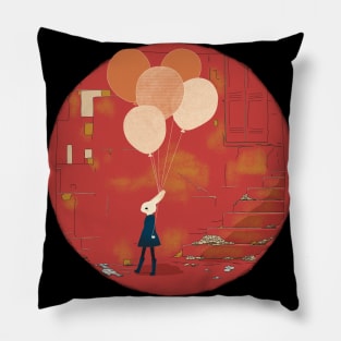 99 Orange Balloons Pillow