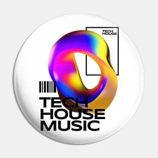 TECH HOUSE  - Abstract Object (Black) Pin