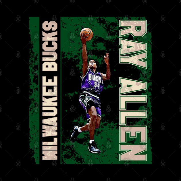 Ray allen || milwaukee bucks by Aloenalone