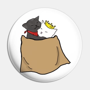 Merthur Cats in a Blanket Pin