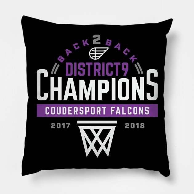 Coudersport Falcons District 9 Basketball Pillow by PodDesignShop