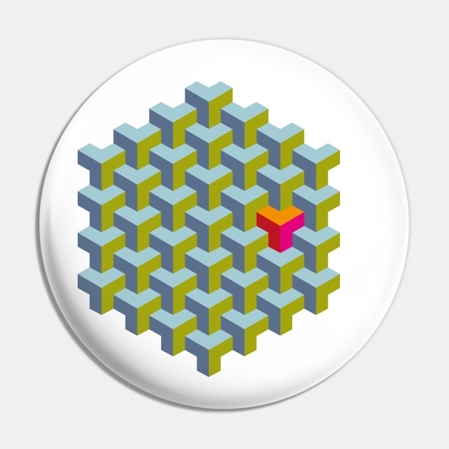 Be yourself - geomtric op art pattern Pin by VrijFormaat