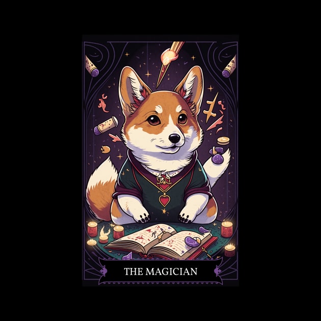 The Magician Tarot Card Corgi by UnrealArtDude