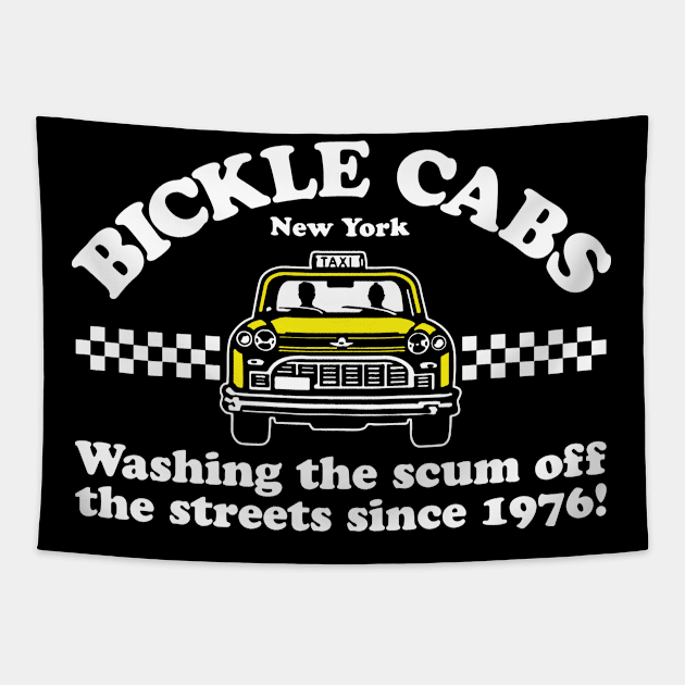 Bickle Cabs - Washing The Scum Off The Streets Since 1976 Tapestry by CultureClashClothing