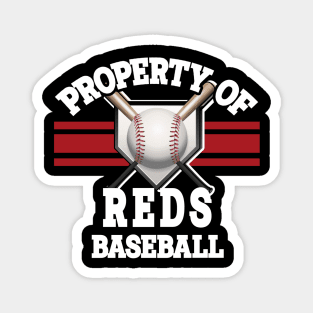 Proud Name Reds Graphic Property Vintage Baseball Magnet