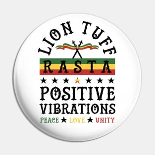 Lion Tuff Rasta Vibes Pin