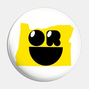 Oregon States of Happynes- Oregon Smiling Face Pin