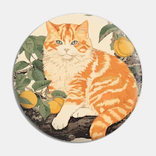 Orange Cat Pin