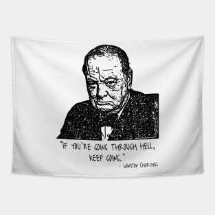 Winston Churchill Quote Tapestry