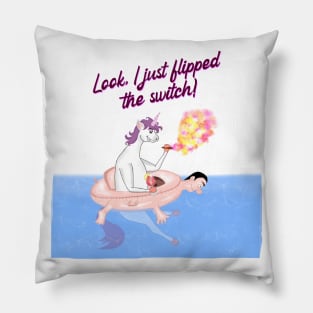 Unicorn pool party! Pillow