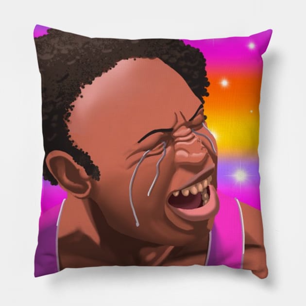 Jamaican Man Crying Pillow by Schmeckle