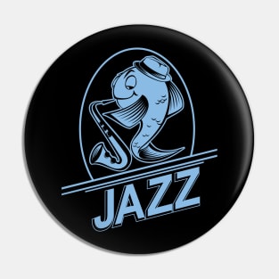 Fish Playing Snazzy Jazz Saxophone Music Pin