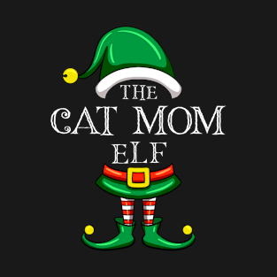 The Cat Mom Elf Matching Family Christmas Pajama T-Shirt