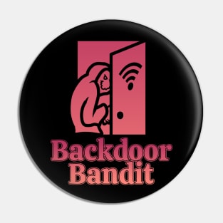 Backdoor Bandit: A Hacker/Red Team Design (Red w/ Text) Pin