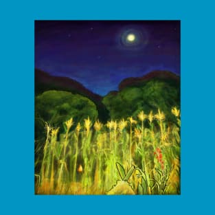 Malawi at Night -Cornfield Under the Moon T-Shirt