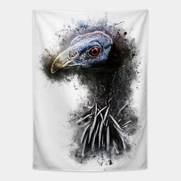 Vulturine Guinea Fowl Tapestry by ElviraDraat