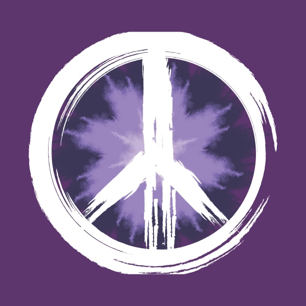 Purple Tie-Dye Peace Sign by AwkwardTurtle