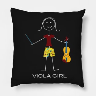 Funny Womens Viola Girl Pillow